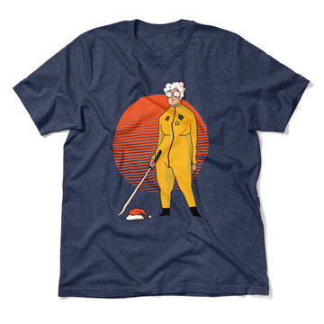 Kill Bill Mrs.santa Men/Unisex T-Shirt in Heather Navy color